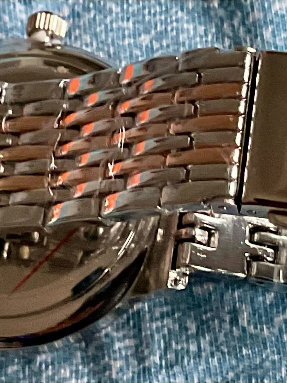 NIB Classic Dishidu Gold And S/S Dress Watch Two Tone Mesh Bracelet w Tool